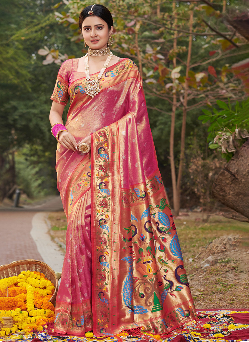 Paithani silk sarees for on sale wedding